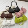 Moon shape handbag for women with zipper closure – 3 way carry crescent bag – RedBag BD
