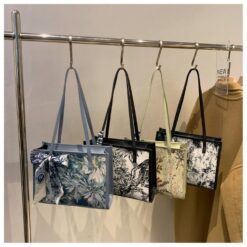 Medium tote bag for women with zipper closure – PU leather printed handbag – RedBag BD