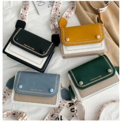 Crossbody bag for women with button closure – small PU leather bag – RedBag BD