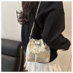 Alternative view of Party Bag for Women | Floral Drawstring Handbag