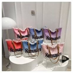 Large capacity tote bag for women in Bangladesh with zipper closure and canvas material from RedBag BD