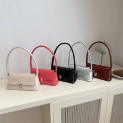 Glossy shoulder bag for women in Bangladesh with button closure from RedBag BD