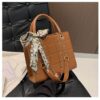 Bow shoulder bag for women in Bangladesh with zipper closure golden chain and ribbon bow from RedBag BD