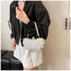 Alternative view of Party Clutch Bag for Women in BD – Pearl Handle Evening Bag