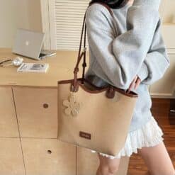 Alternative view of Large Tote Bag for Women | Spacious PU Handbag