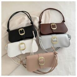 Small Shoulder Bag for Women | Button Cover PU Handbag RDD428
