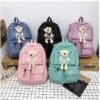 Buy large backpack for women in Bangladesh. Nylon material, multiple pockets (front, side, main, back), spacious 43x30 cm, lightweight 0.38KG. Perfect for college & travel. ✓ COD ✓ Check before receive.