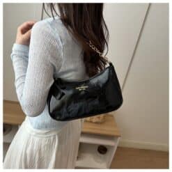 Alternative view of Dual Belt Shoulder Bag for Women | Medium PU Handbag RDD439